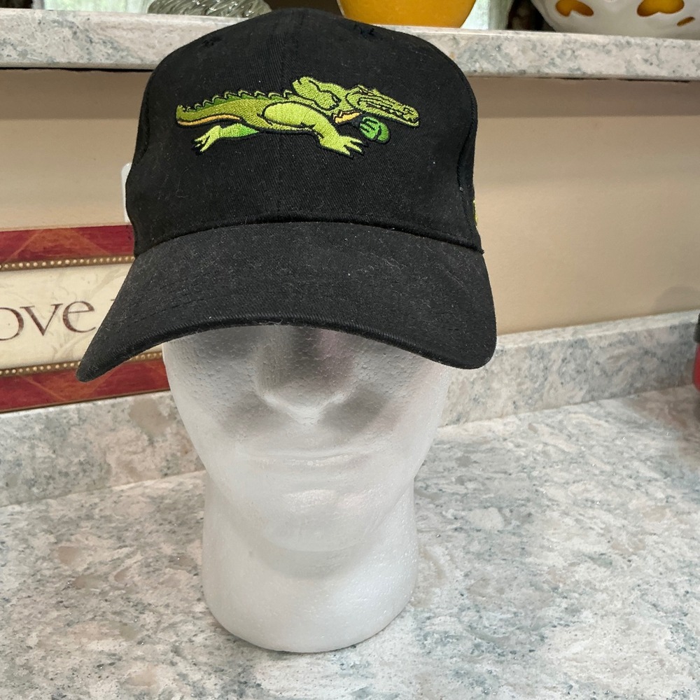 John Deere Hat Gator OSFM Black Embroidered Adjustable Baseball Cap